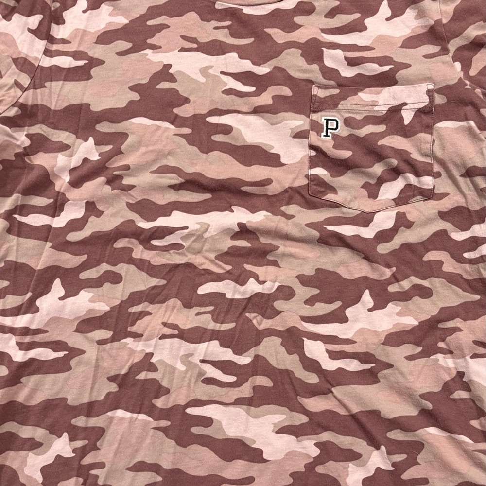 PINK Victoria's Secret Camouflage Tee in Pink and Cream